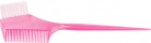 Dewal Кисть для окрашивания розовая, с расческой белой прямой щетиной, узкая 45мм
